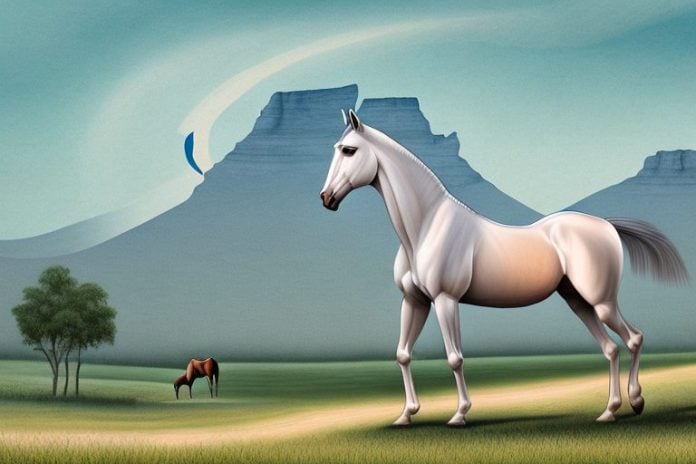 An arabian horse in a rural virginia