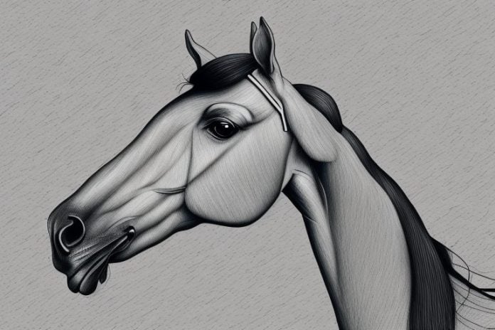 An arabian horse in a rural setting in east rand