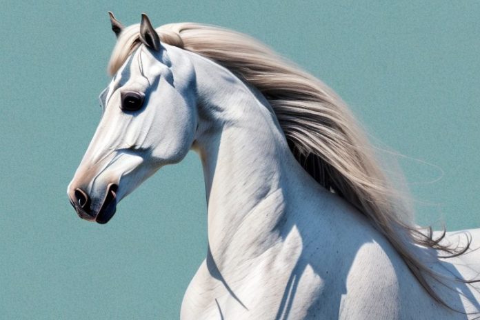 An arabian horse in a rural setting in the greater pretoria area of south africa
