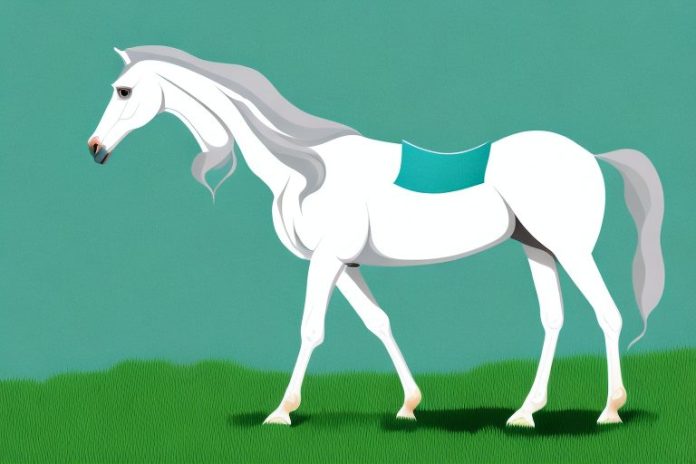 An arabian horse in a grassy field in vanderbijlpark