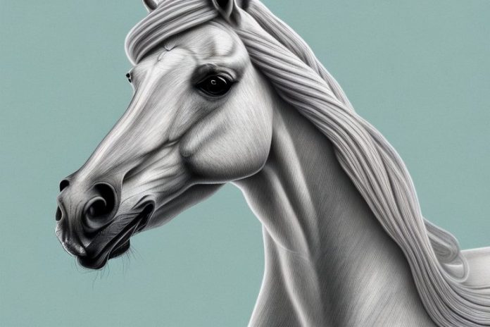 A majestic arabian horse in a rural south african landscape