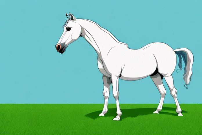 An arabian horse in a grassy field at kempton park