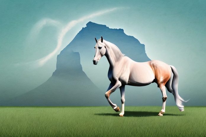 An arabian horse in a field in thohoyandou