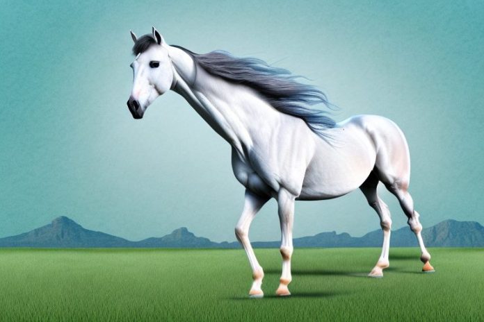 An arabian horse in a field in bela-bela