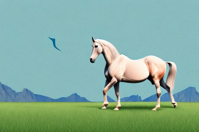 An arabian horse in a field in kimberley