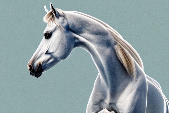 An arabian horse in a rural setting in colesberg