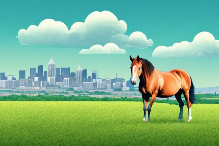 A horse in a field