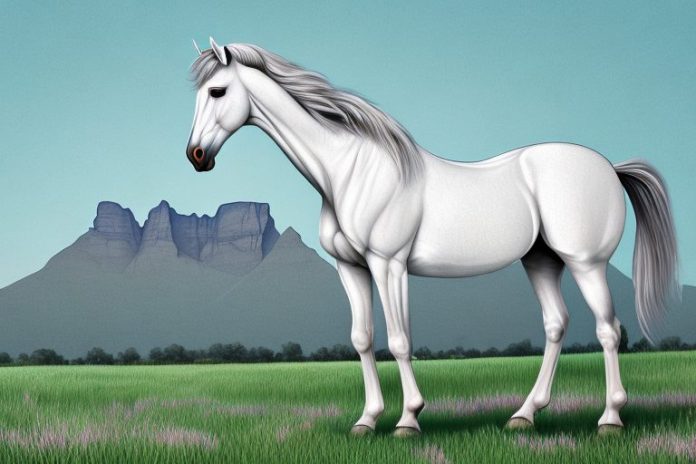 An arabian horse in a field in paarl