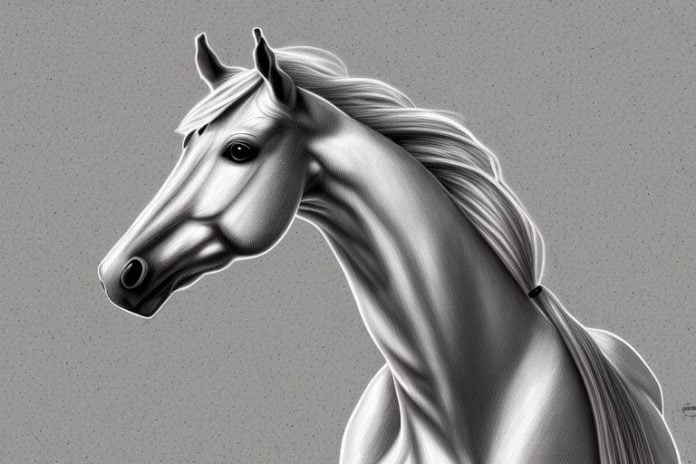 An arabian horse in a rural setting in worcester