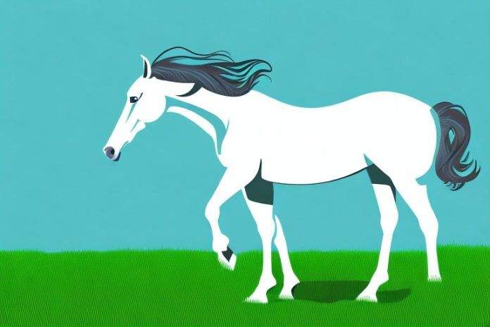 A thoroughbred horse in a grassy field in amanzimtoti