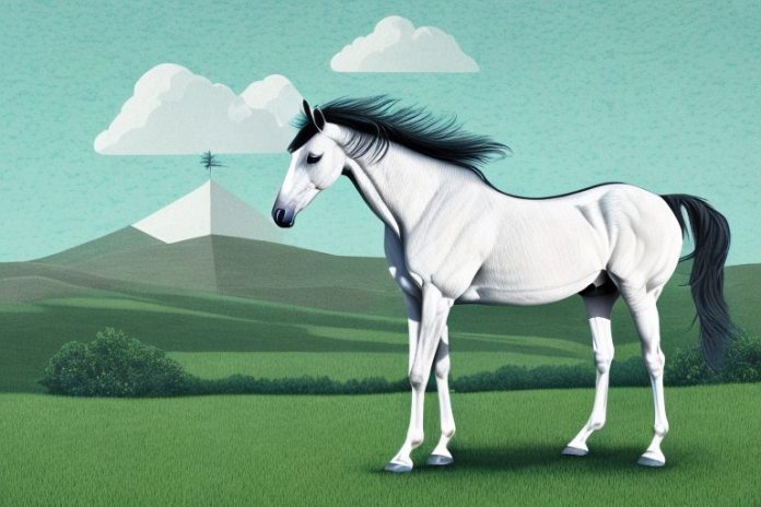 A thoroughbred horse in a rural landscape in umhlanga