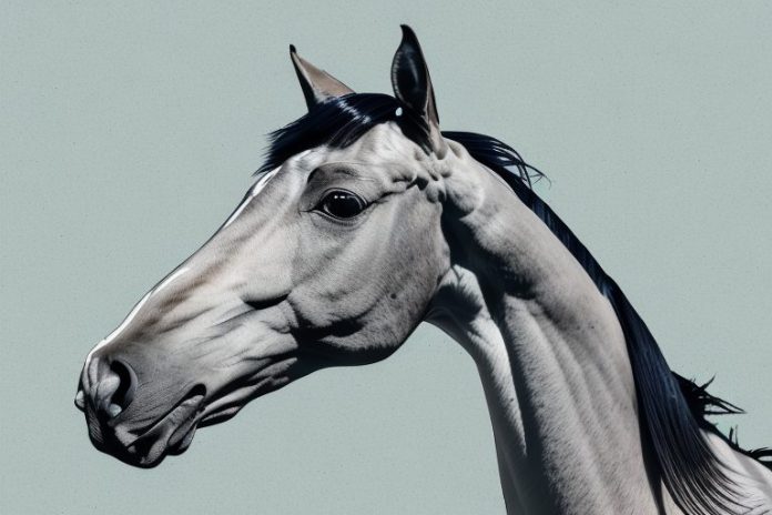 A thoroughbred horse in a rural setting in aliwal north