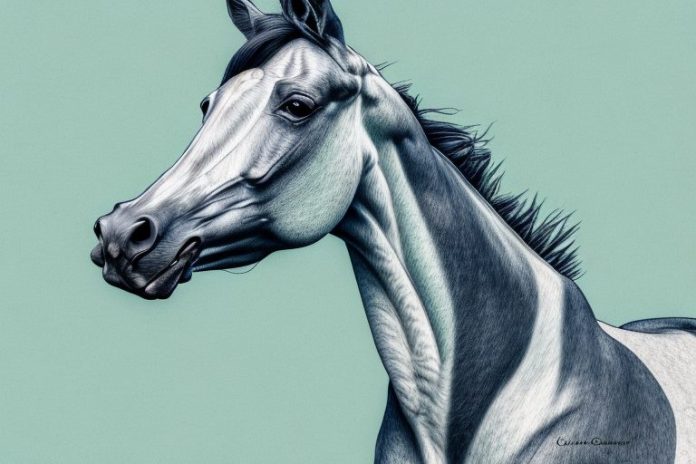 A thoroughbred horse in a rural south african landscape