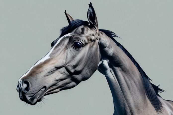 A thoroughbred horse in a rural setting in soweto
