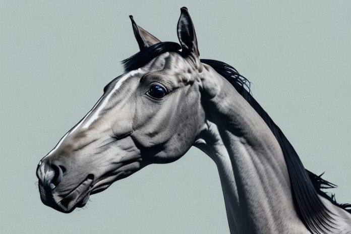 A thoroughbred horse in a rural setting in east rand
