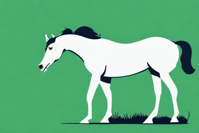 A thoroughbred horse in a grassy field in vanderbijlpark