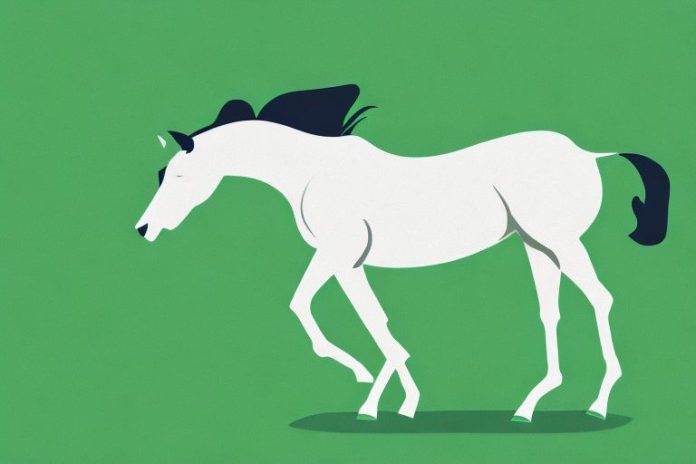 A thoroughbred horse in a lush