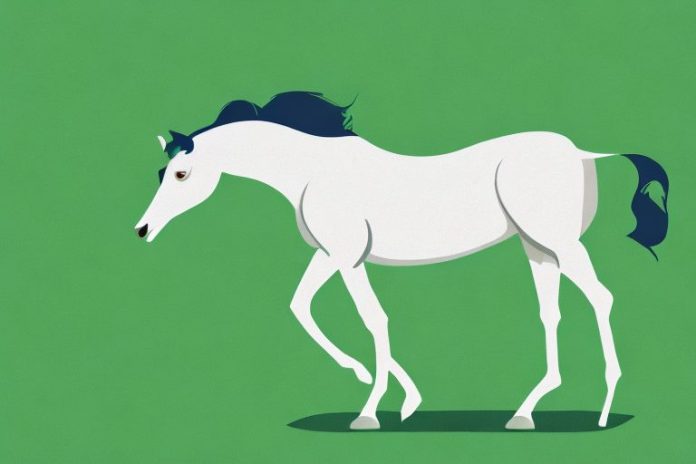 A thoroughbred horse in a lush