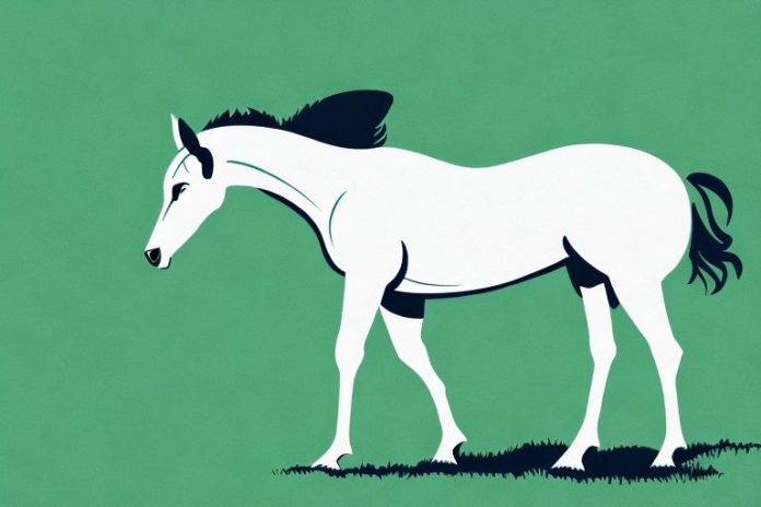 A thoroughbred horse in a grassy field in modimolle