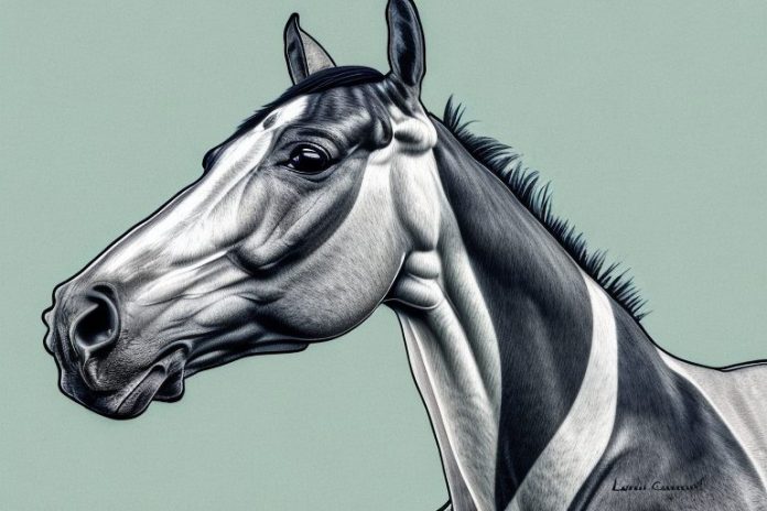 A thoroughbred horse in a rural setting in louis trichardt