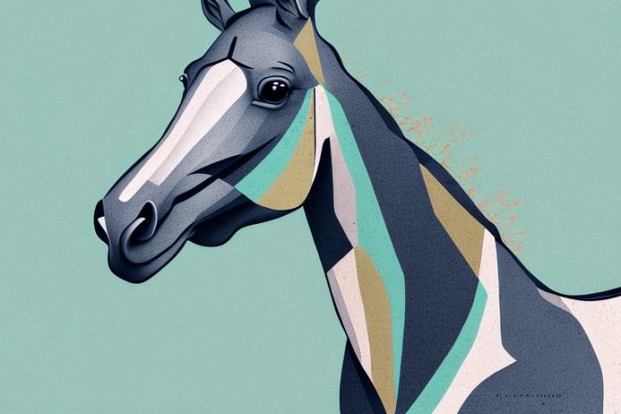 A thoroughbred horse in a rural south african landscape