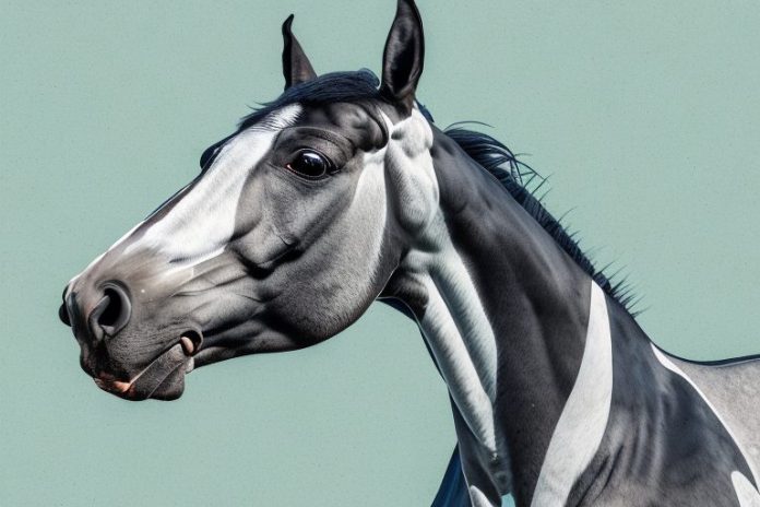 A thoroughbred horse in a rural setting in lichtenburg