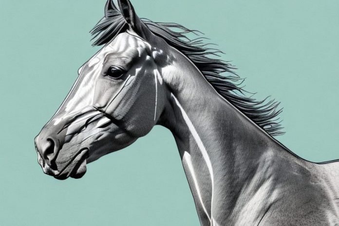 A thoroughbred horse in a paarl