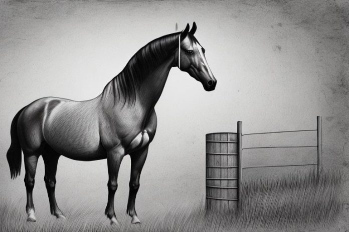 A morgan horse in a rural setting in durban