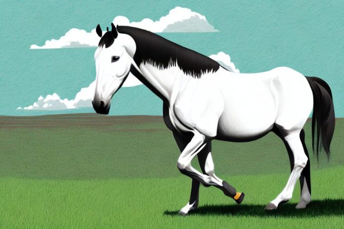 A morgan horse in a pasture in the eastern cape
