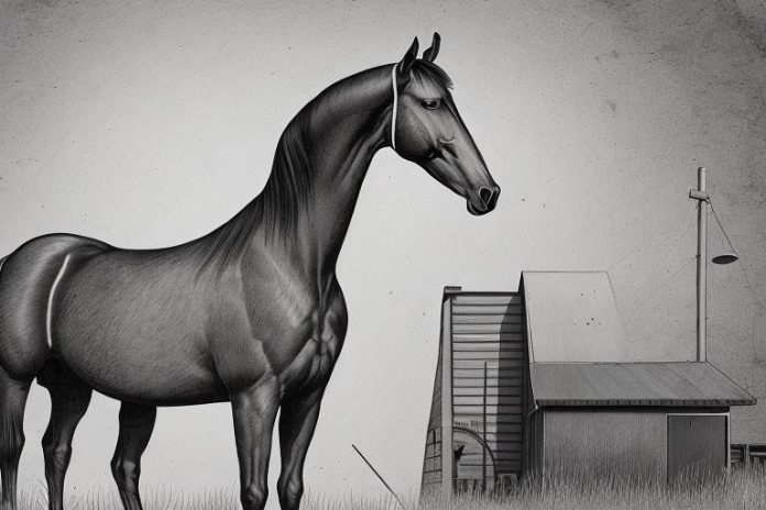 A morgan horse in a rural setting in grahamstown