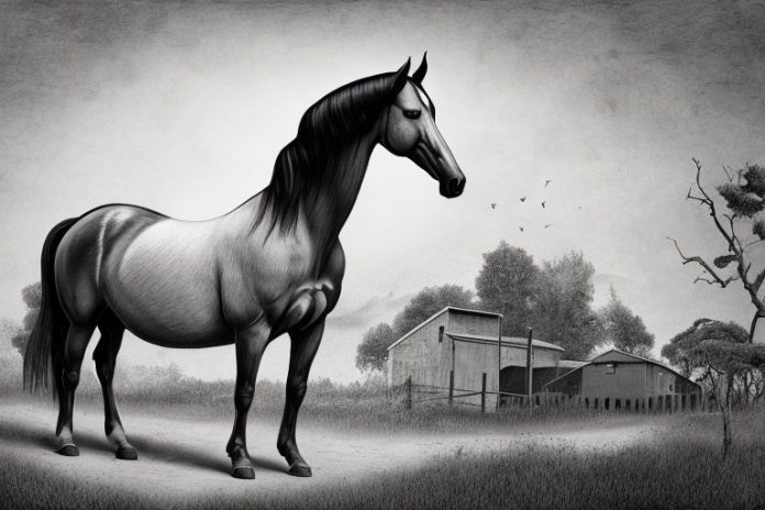 A morgan horse in a rural setting in sasolburg