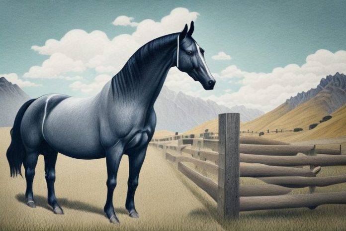 A morgan horse in a rural setting in queenstown