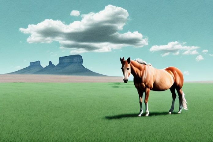 A horse in a pasture in harrismith