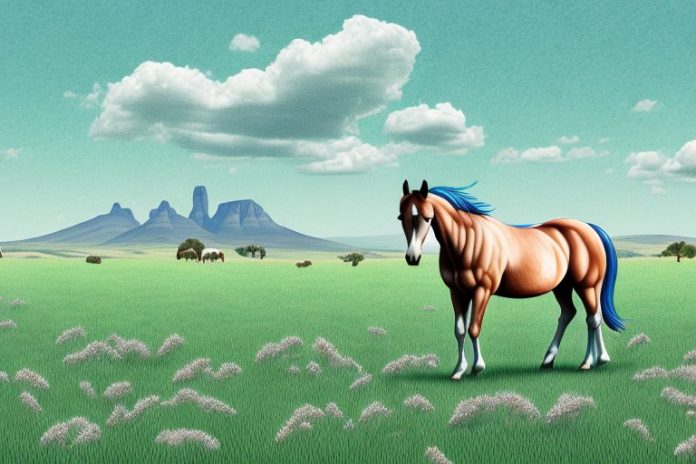A horse in a field in ficksburg