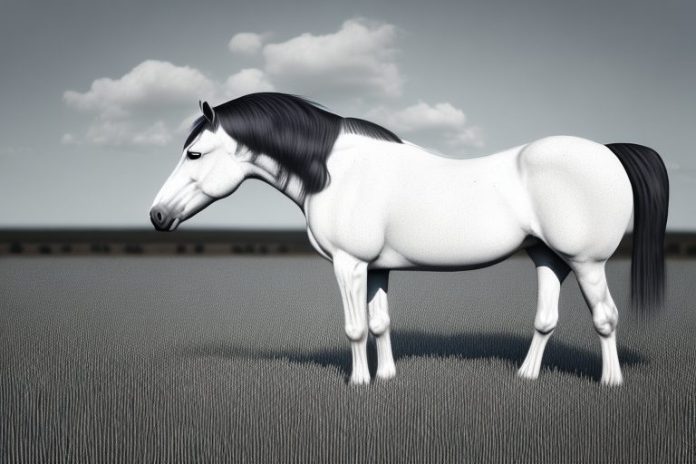 A majestic american quarter horse standing in a field in east rand
