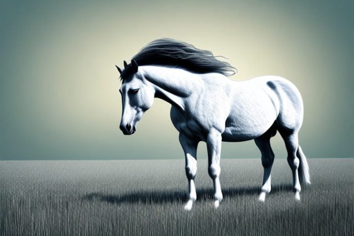 A majestic american quarter horse standing in a field in randburg