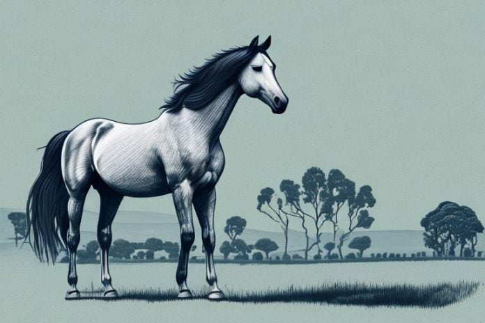 A horse in the countryside of roodepoort