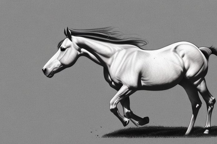An american quarter horse in a rural setting in germiston