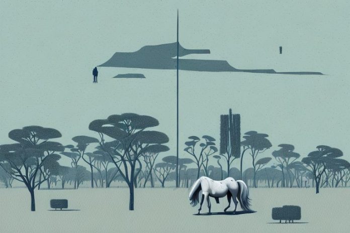 A horse in the landscape of kuruman