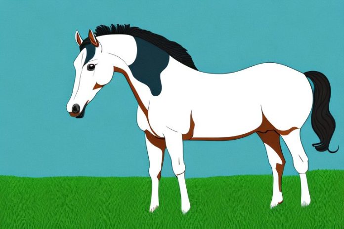 A beautiful american quarter horse standing in a grassy field in kathu