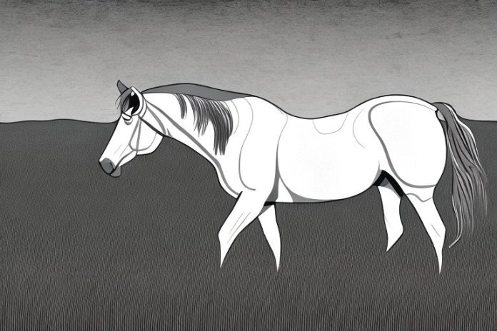 An american quarter horse in a field in warrenton