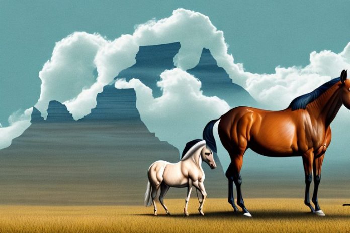 A horse in a south african landscape