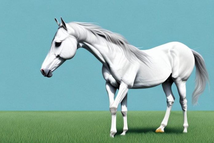 An arabian horse in a field in newcastle