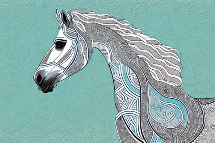 An arabian horse in a scenic landscape in port shepstone