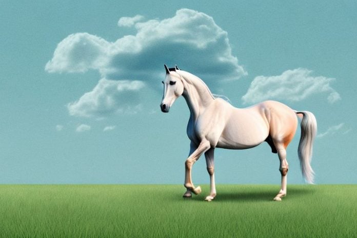 An arabian horse in a field in margate