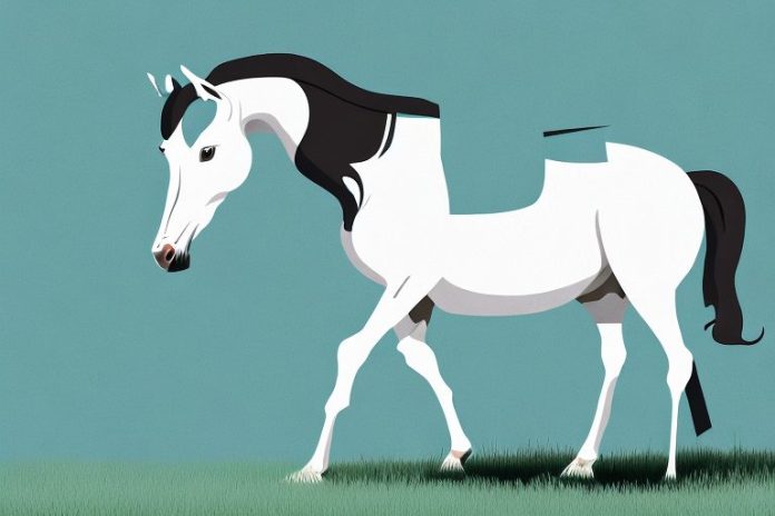 An arabian horse in a pasture in pinetown