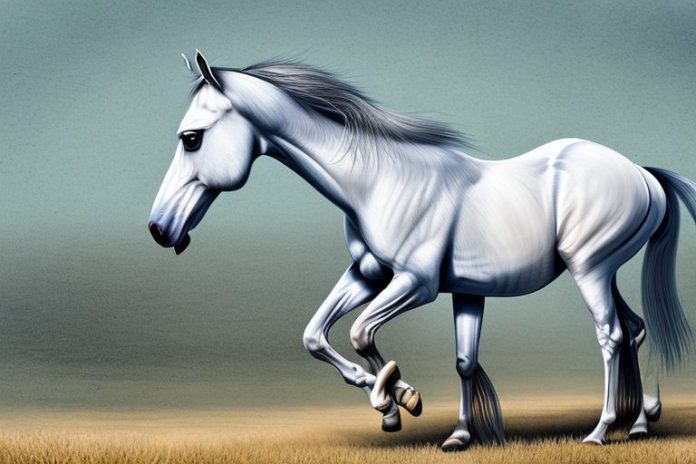 An arabian horse in a rural setting in eastern cape