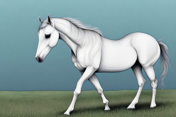 An arabian horse in a field in free state