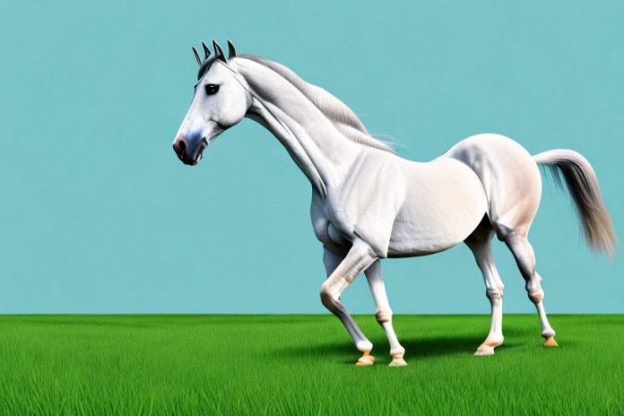 An arabian horse in a grassy field in welkom