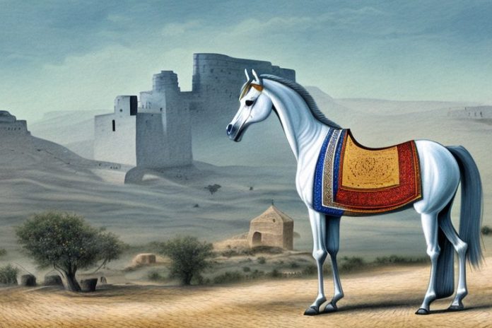 An arabian horse in a bethlehem